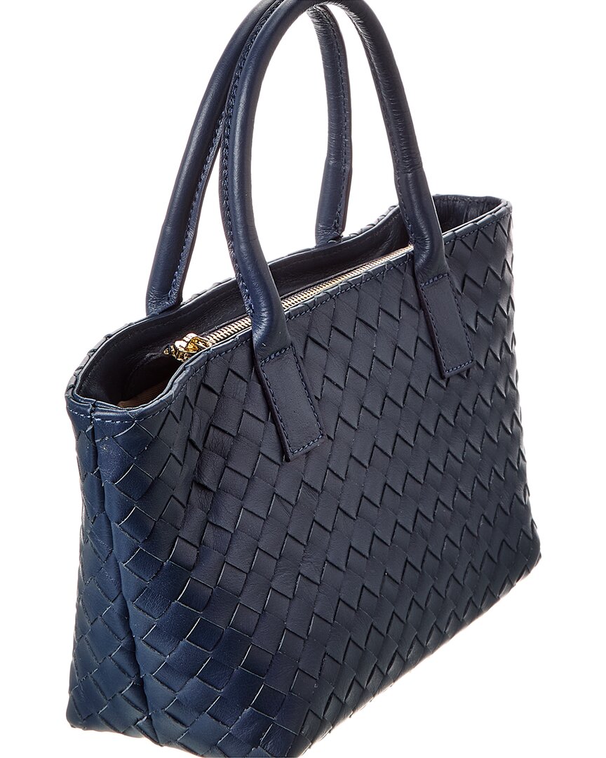 anya hand-woven leather satchel