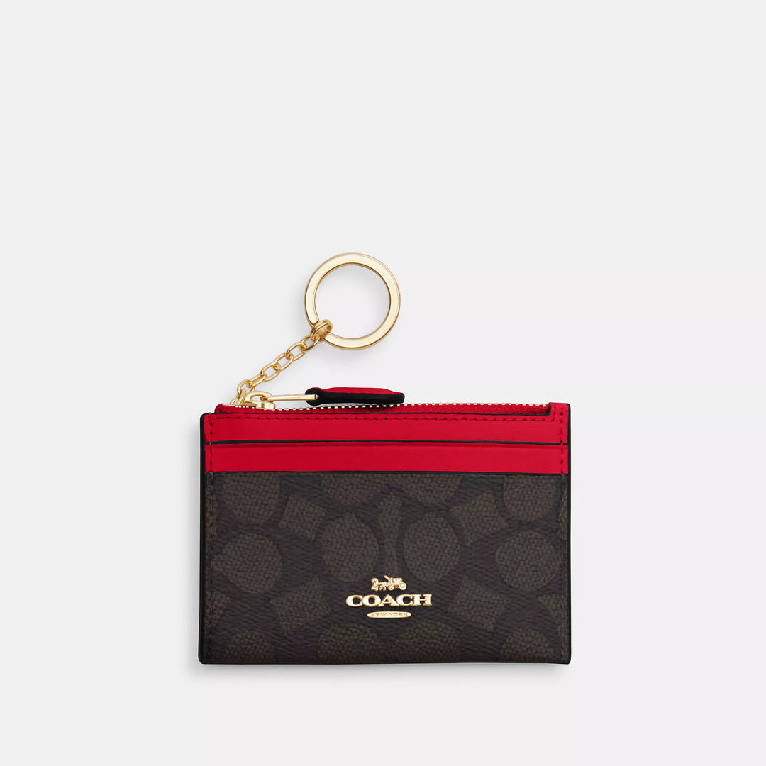 mini skinny id case in signature canvas