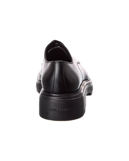 ferragamo devis leather derby