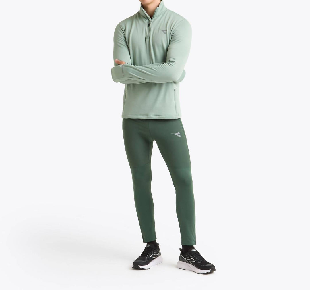 winter protection run tights in cilantro