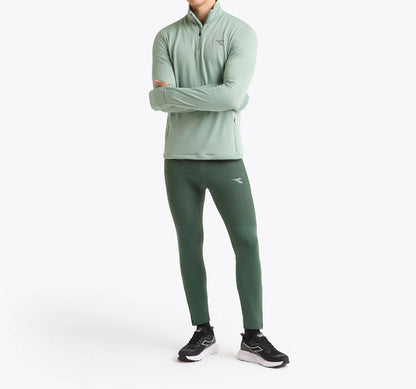 winter protection run tights in cilantro
