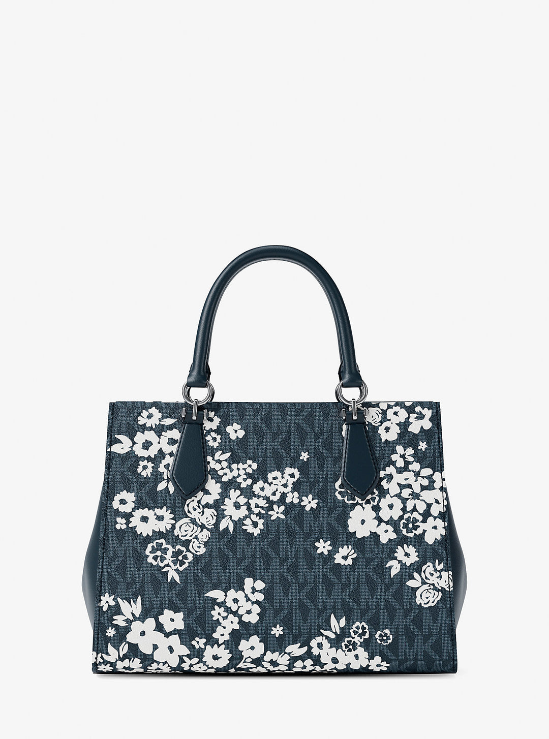marilyn medium printed signature logo satchel