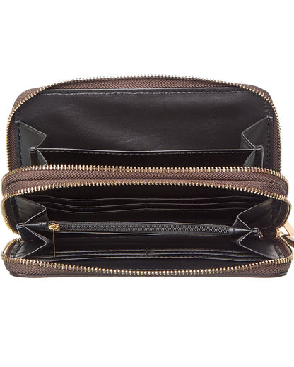 xenia zip leather continental wallet