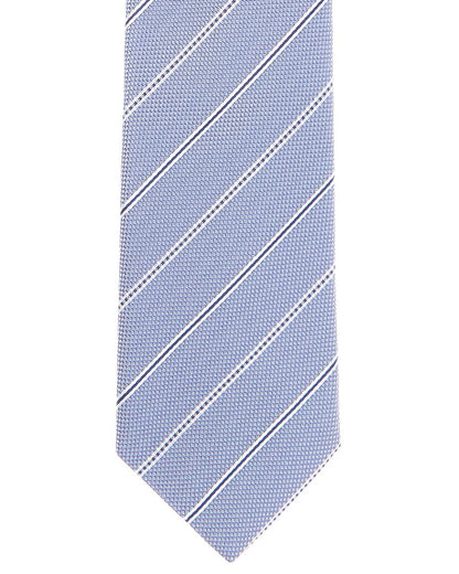 blue stripes silk-blend tie