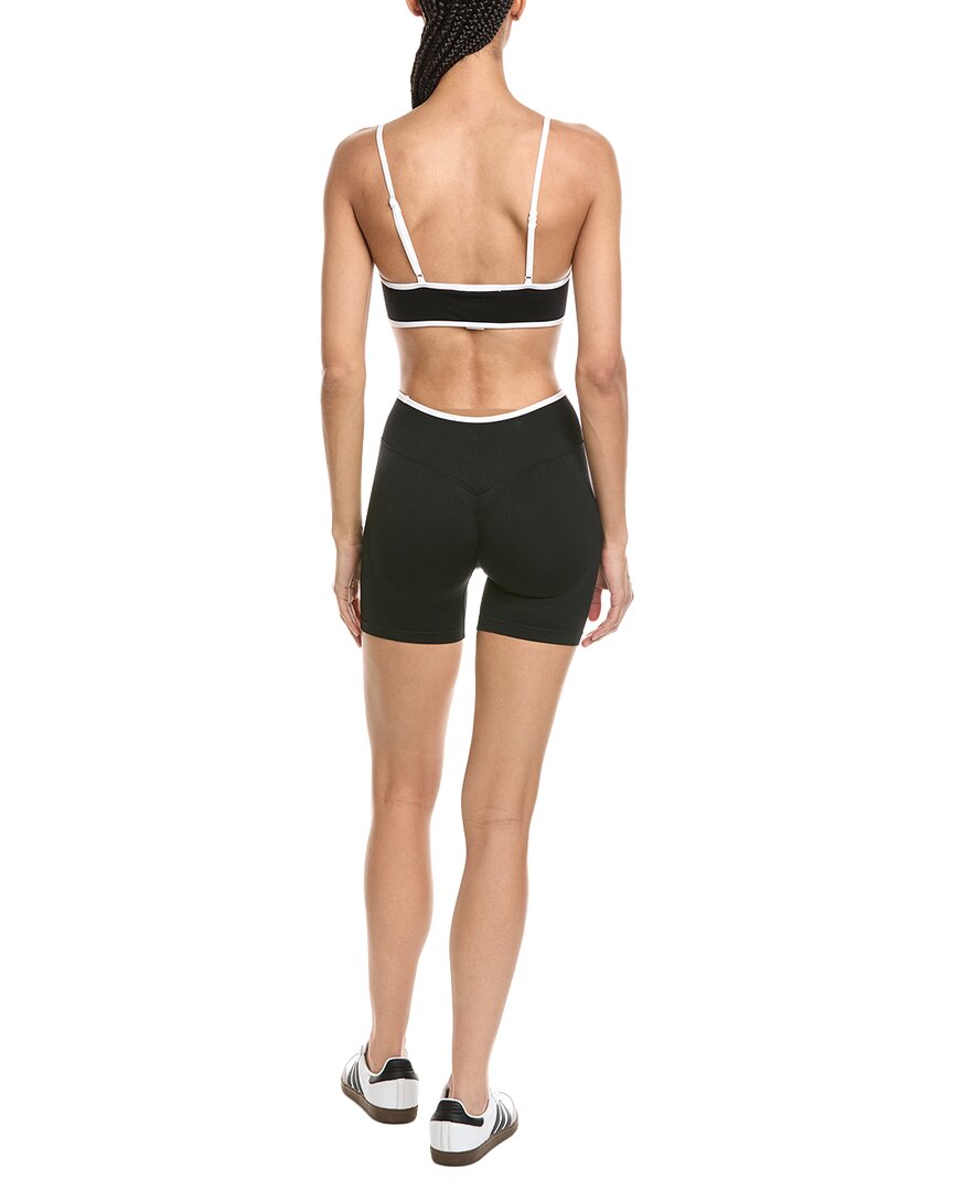 2pc 5.5in contrast bra & high rise yoga short set