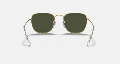 men's frank square sunglasses in polished silver