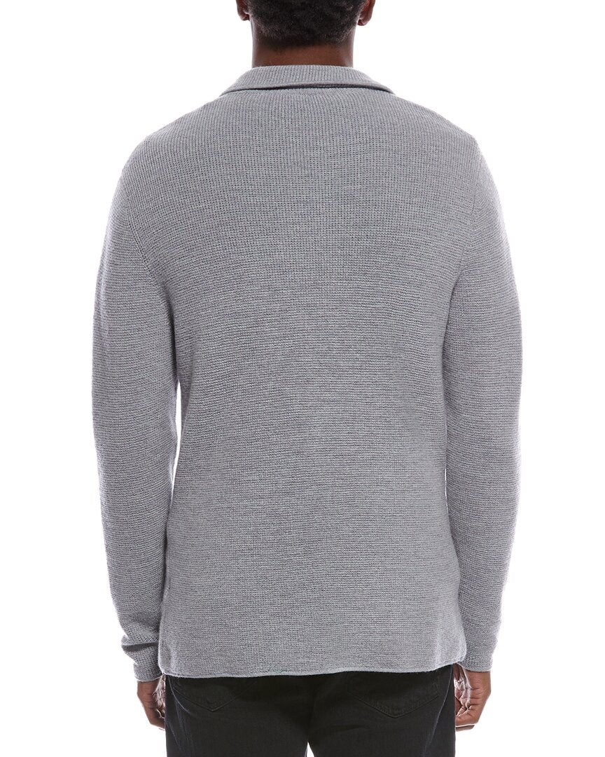 waffle stitch wool blazer