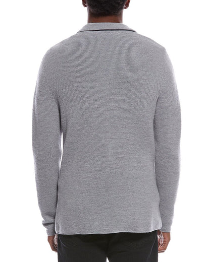 waffle stitch wool blazer