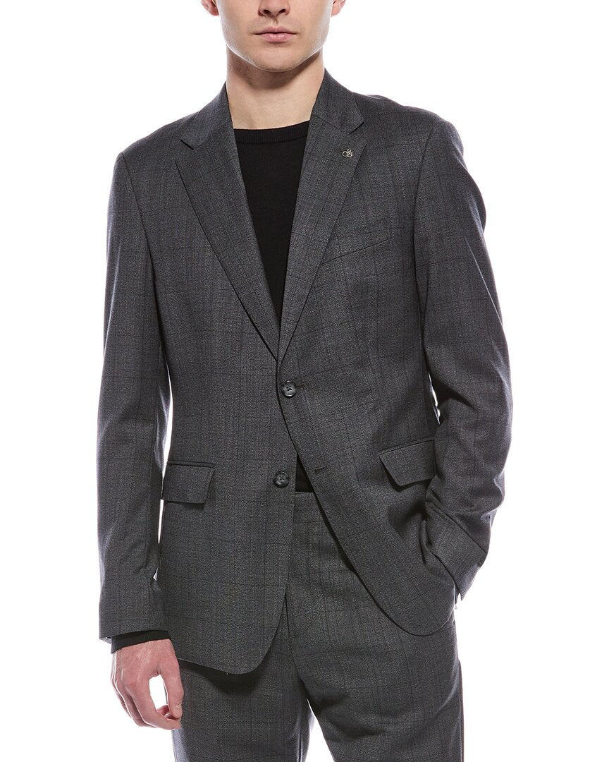 wool-blend modern fit jacket