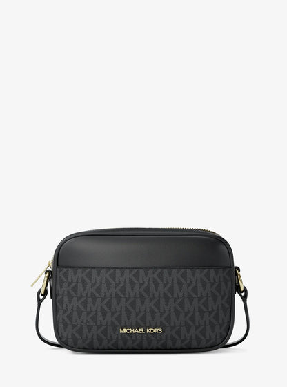 jet set small signature logo camera crossbody bag