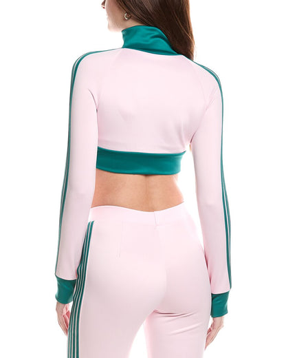 4 stripes two-way zipper cropped track jacket