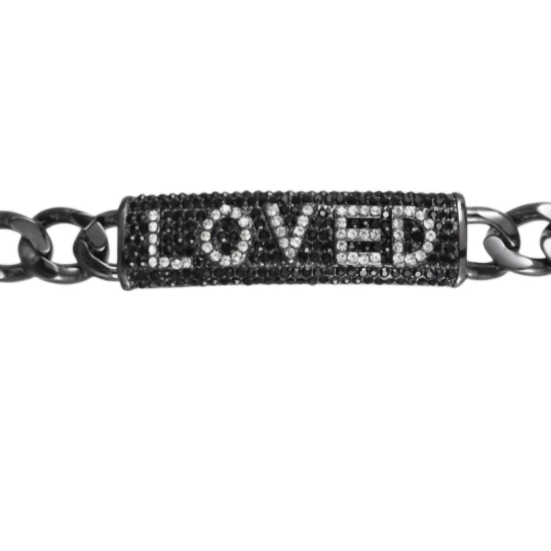 women's love bracelet in black