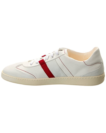 ferragamo garda fresh suede & leather sneaker