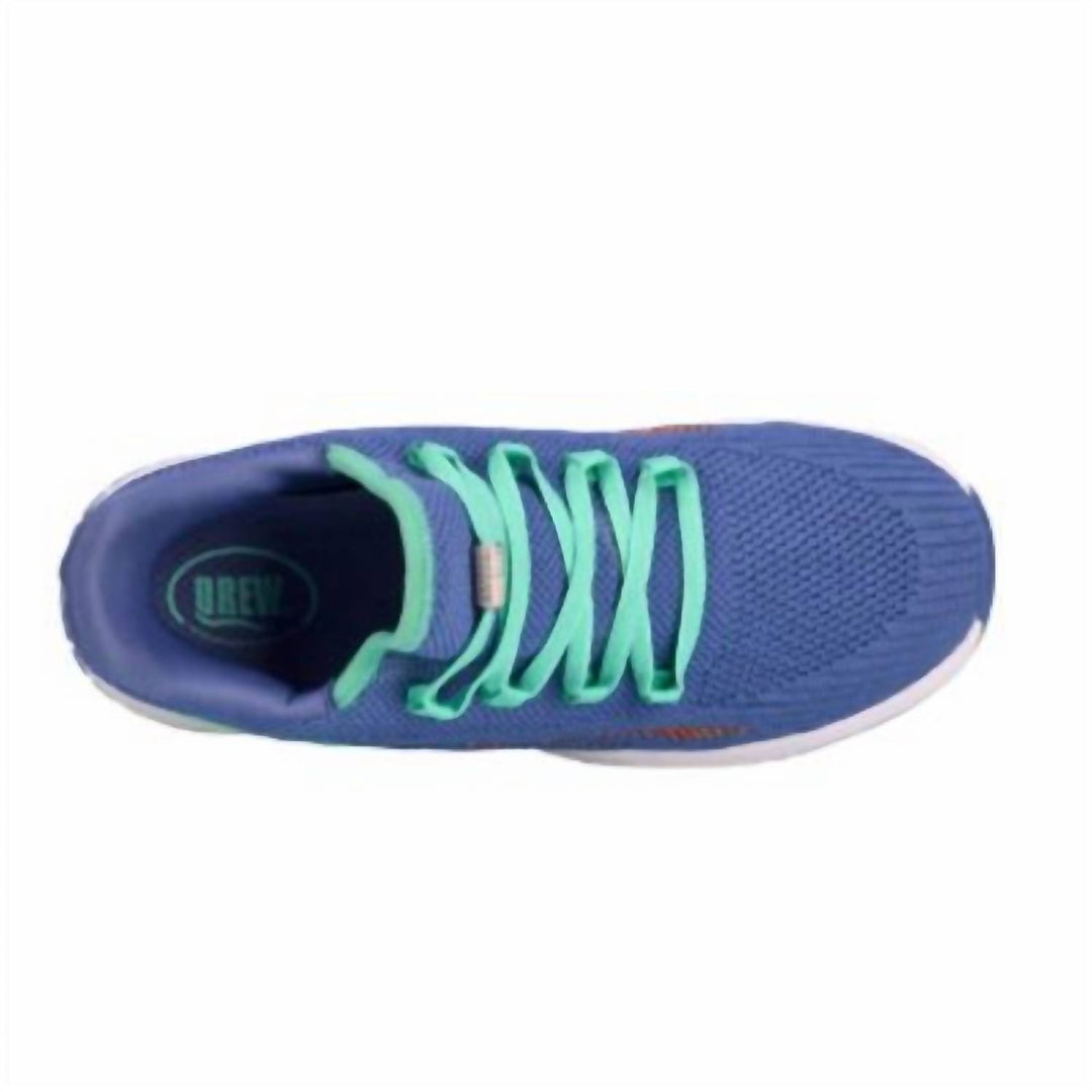 women's halo sneakers in blue mesh combo