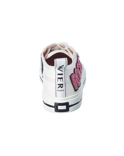 call me vivier patch canvas sneaker