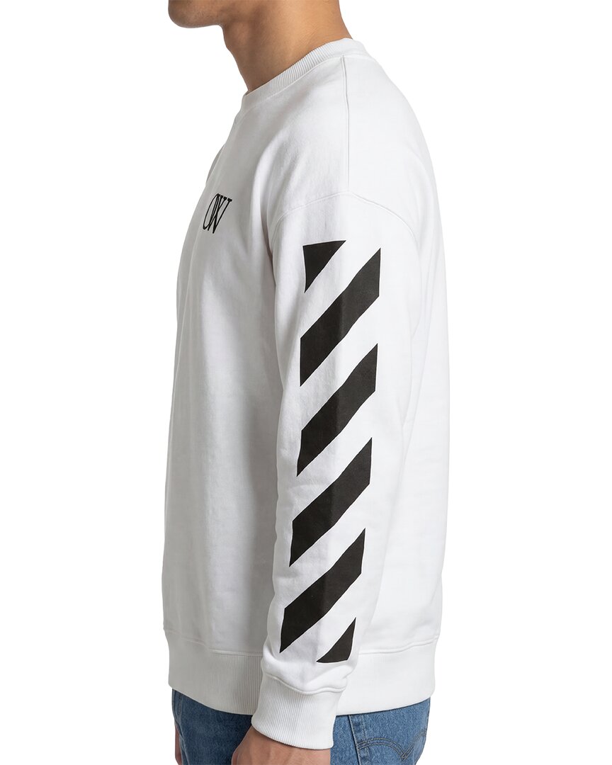 off-white virgil diagonal crewneck sweatshirt