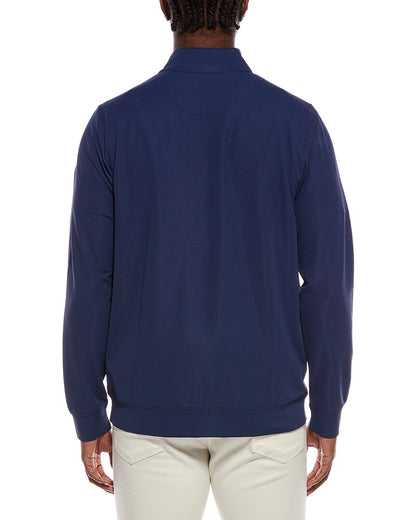 micro grid textured performance 1/4-zip pullover