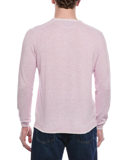 vanise waffle knit crewneck sweatshirt