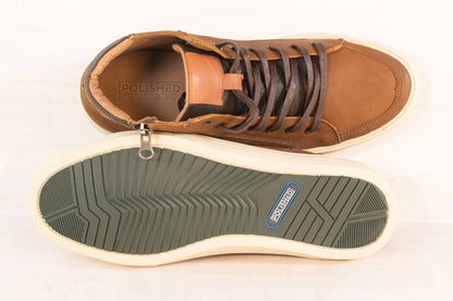 men campinas sneakers in distressed cognac