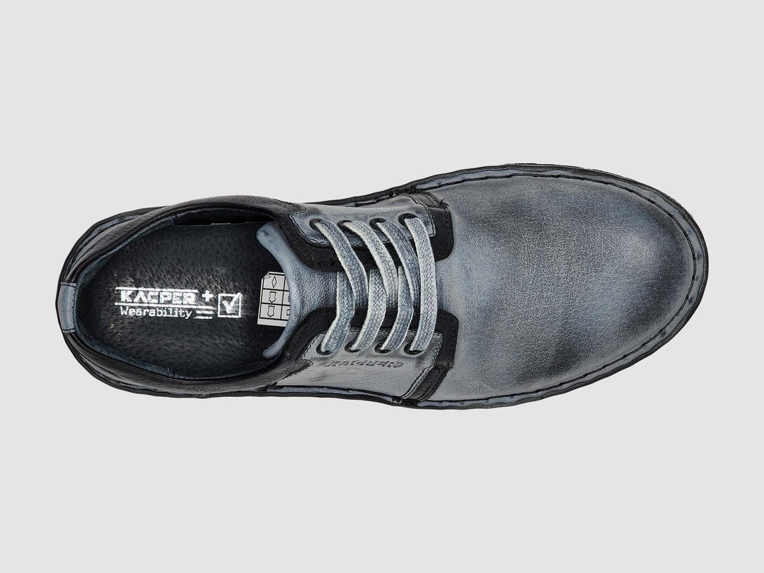 men's frosty leather shoes in grey