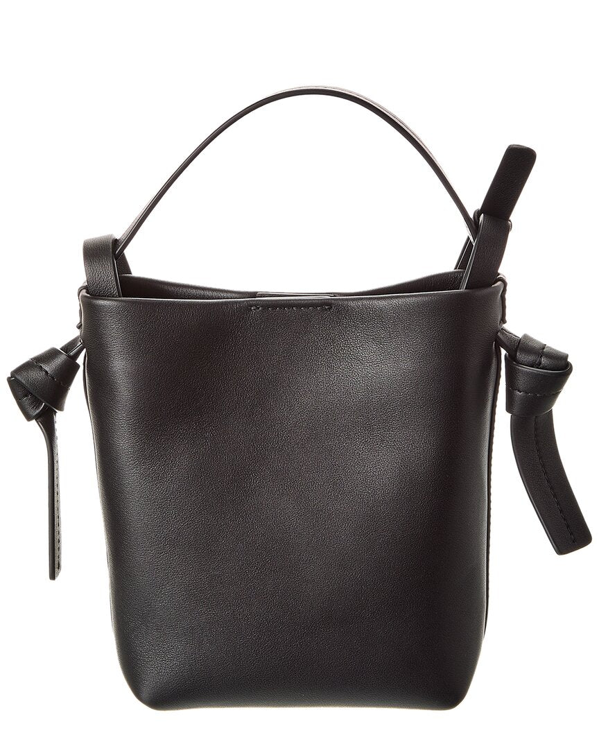 logo leather bucket bag