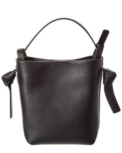 logo leather bucket bag