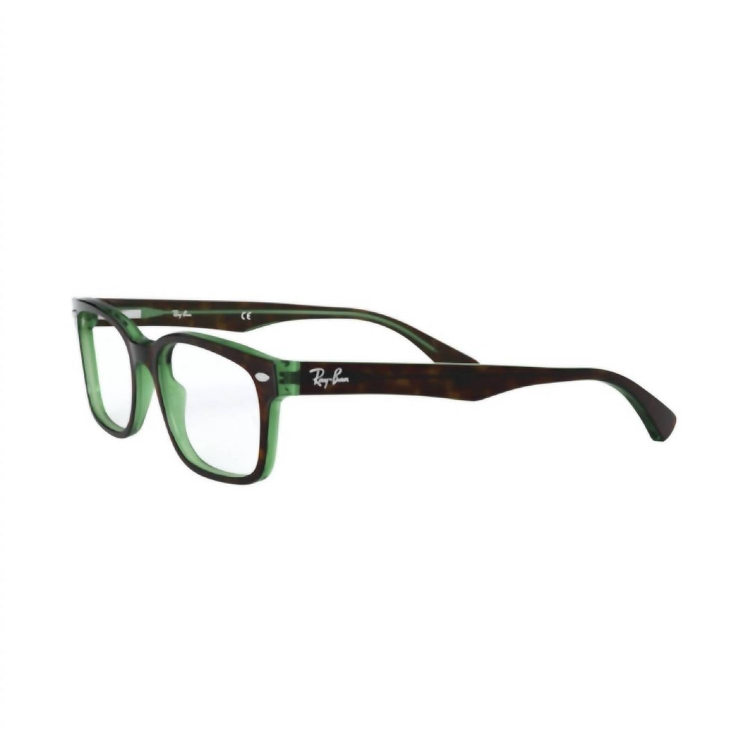 unisex rx5286 glasses in havana on green