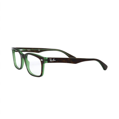 unisex rx5286 glasses in havana on green