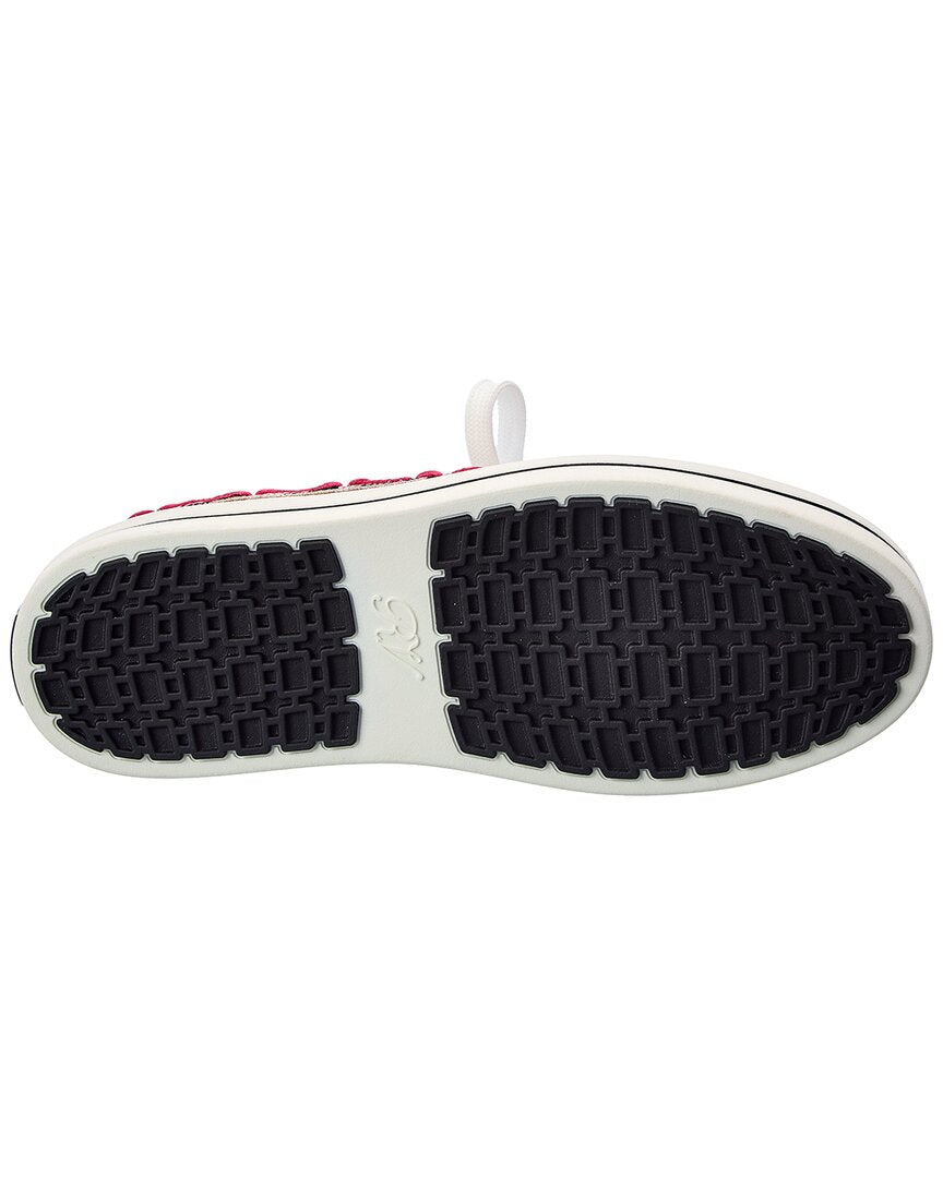 call me vivier patch canvas & leather sneaker