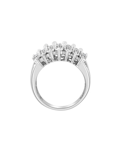 silver 0.49 ct. tw. diamond ring