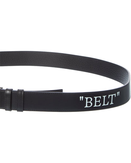 off-white leather belt
