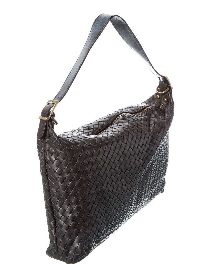 chloe hand woven large leather shoulder bag