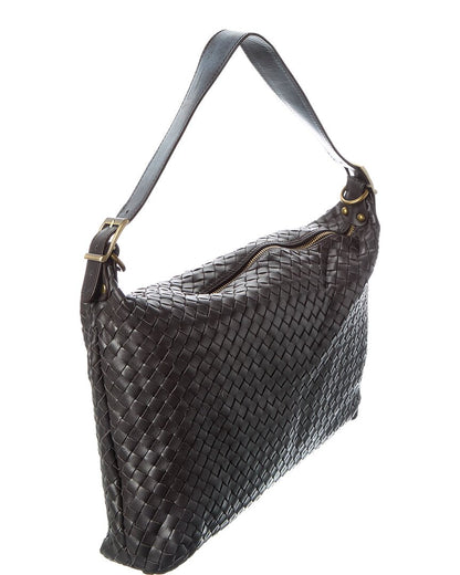 chloe hand woven large leather shoulder bag