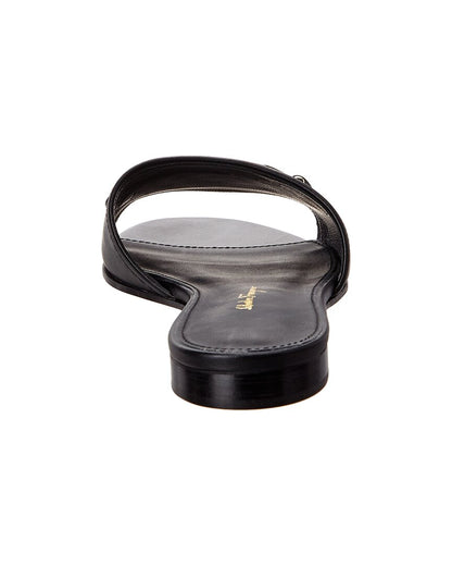 ferragamo gancini leather slide