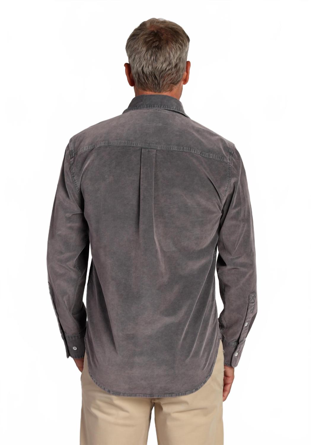 cozy cut cord work shirt in carbon