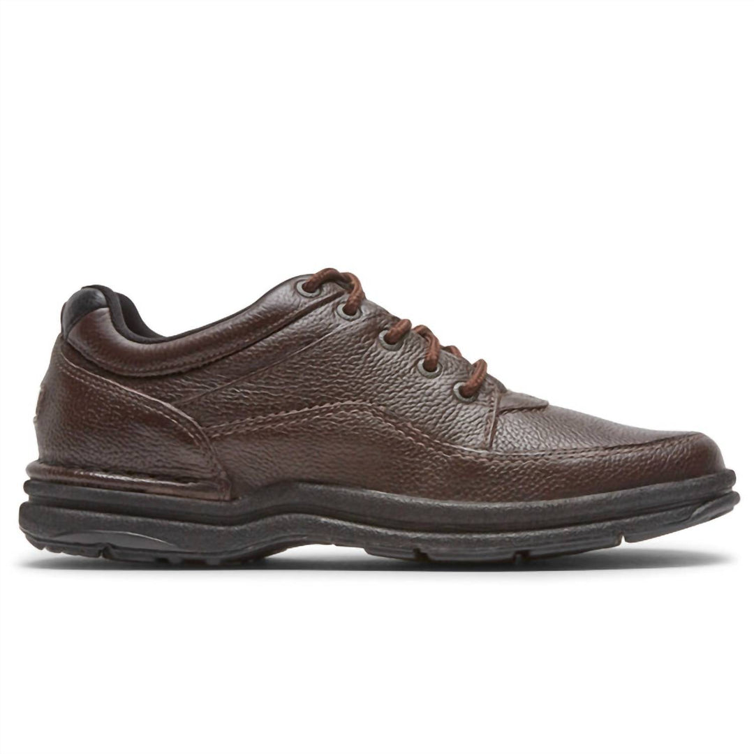 men's world tour classic lace up shoes in brown