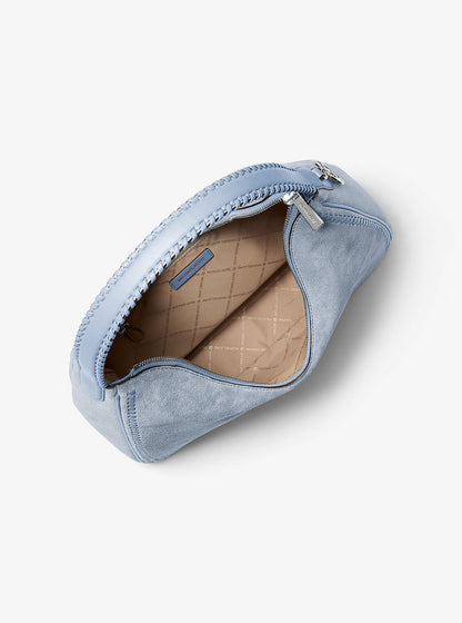 nayla medium suede hobo shoulder bag