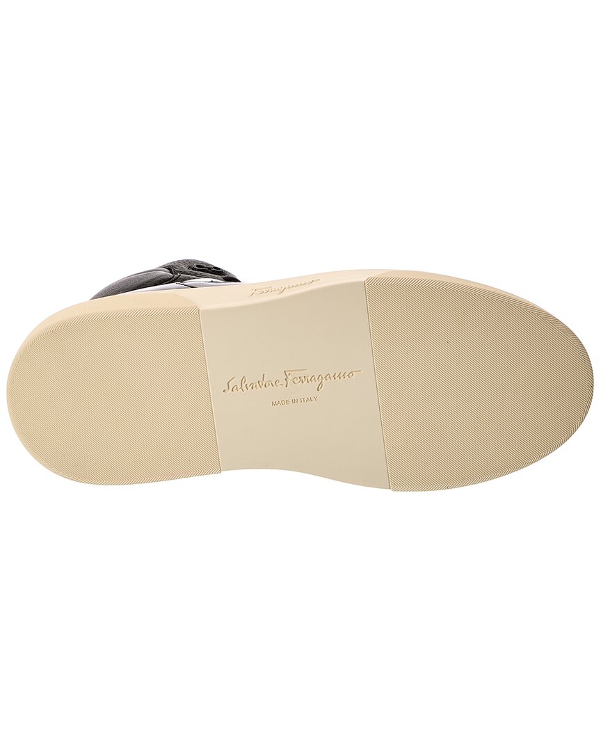 ferragamo cassio leather high-top sneaker