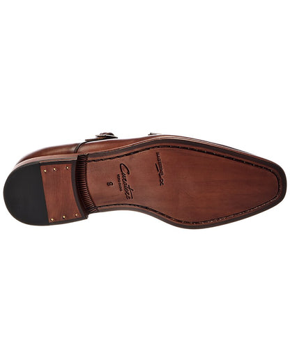apron double monk leather loafer