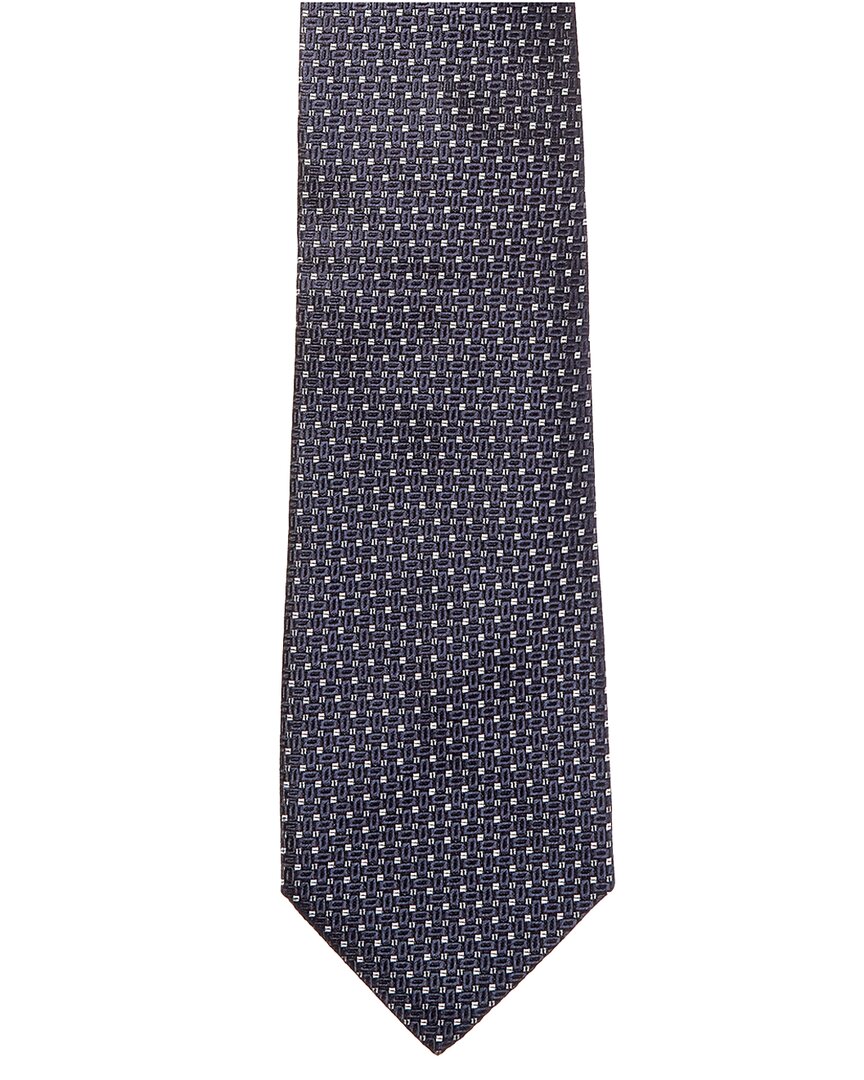 navy silk tie