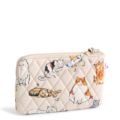 outlet cotton essential zip wristlet