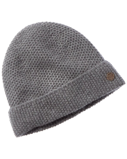 honeycomb stitched cuffed cashmere hat