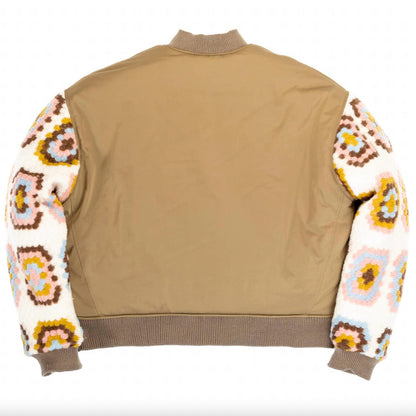 men's knit - technical bomber in brown