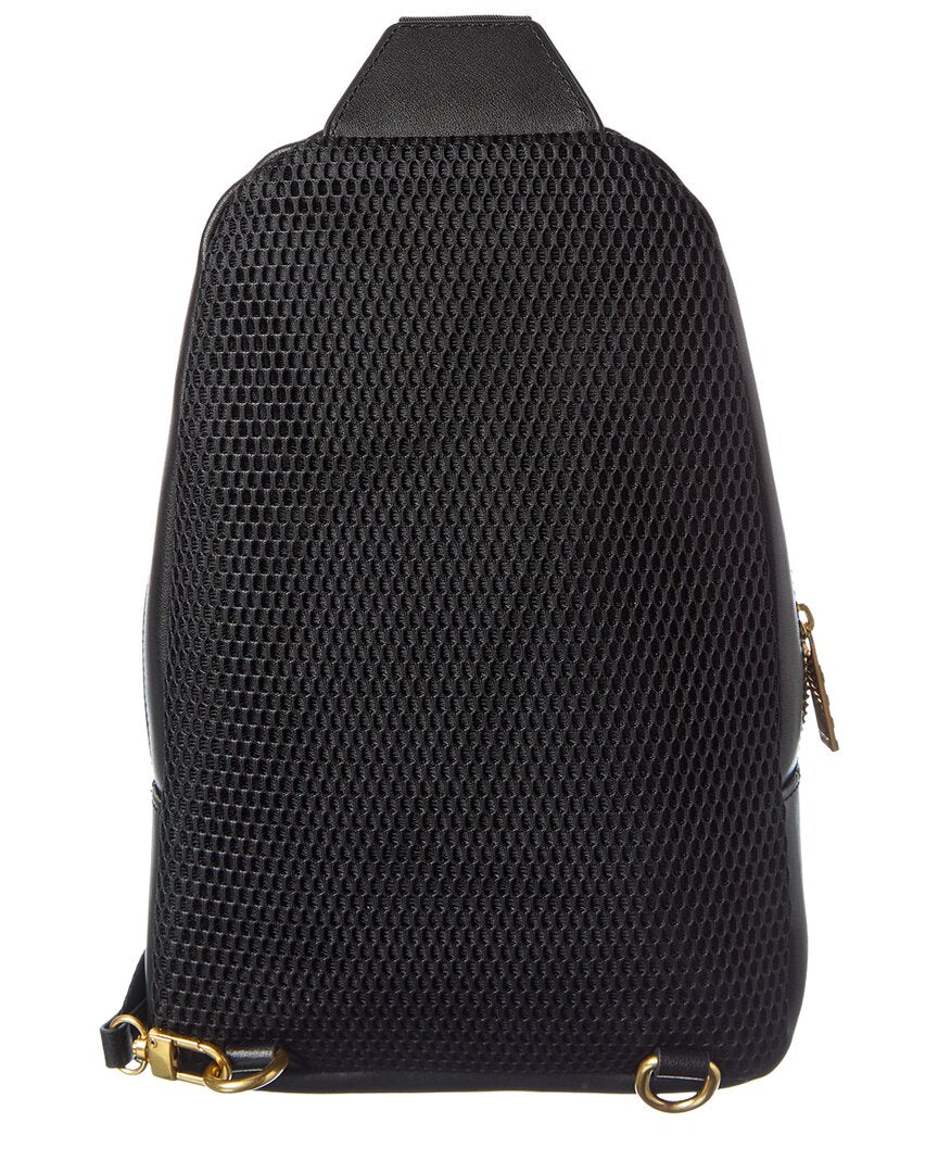 off-white mesh & leather backpack