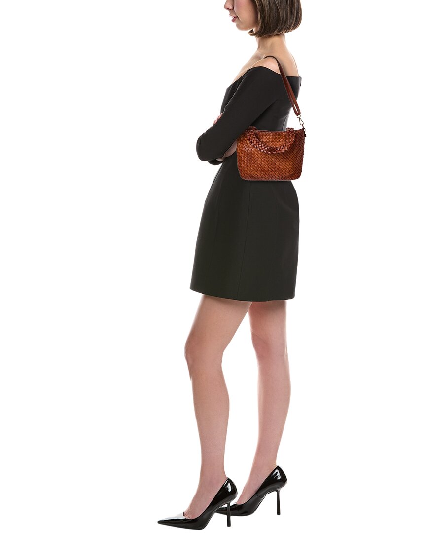 marie hand woven leather tote