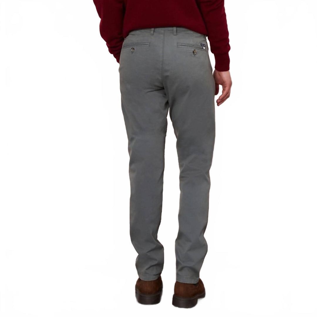 stretch cotton chinos in grey