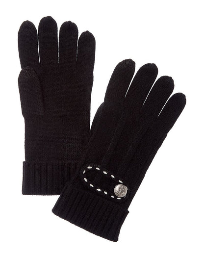cashmere button cuff cashmere gloves