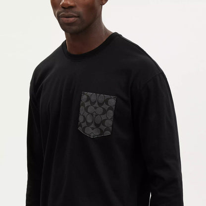 signature long sleeve t shirt in organic cotton
