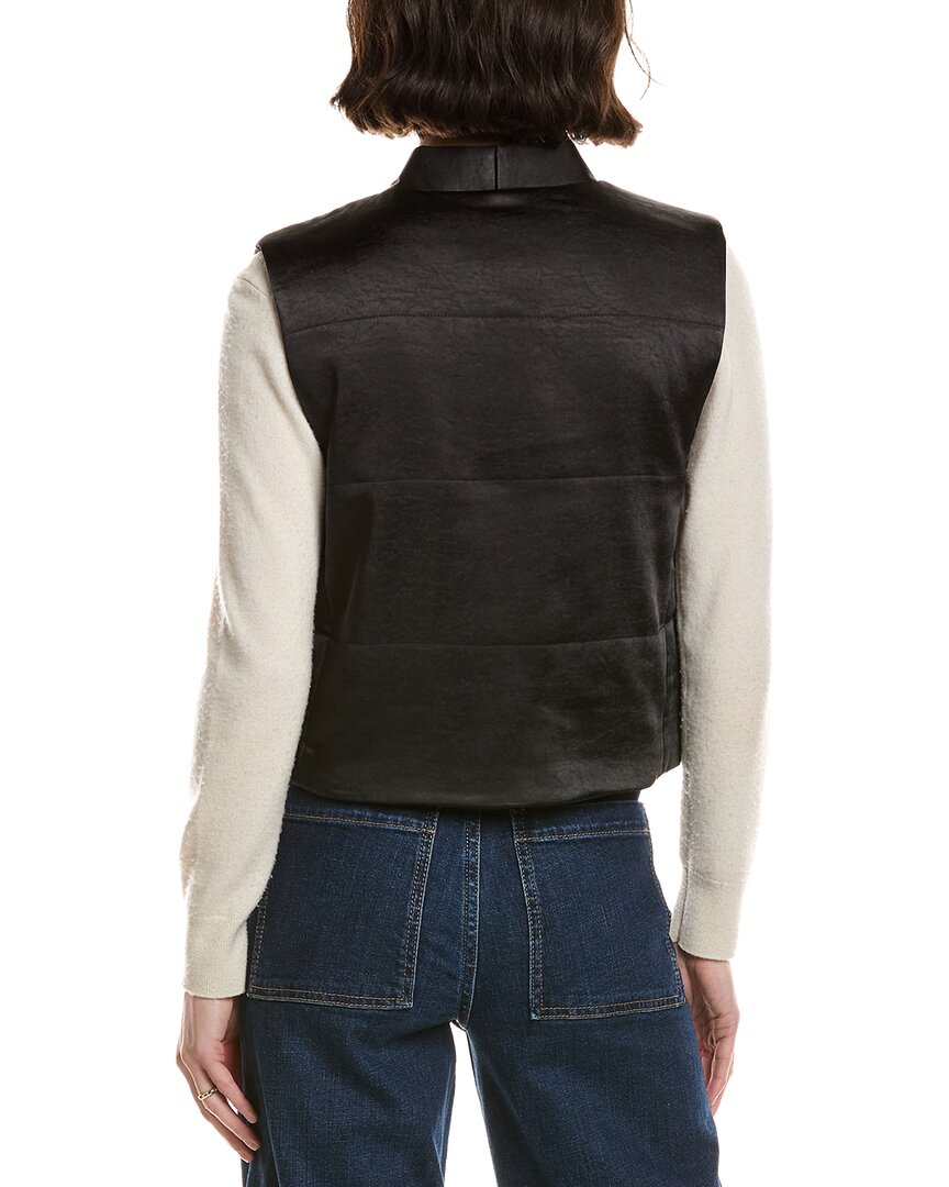 satin quilted vest