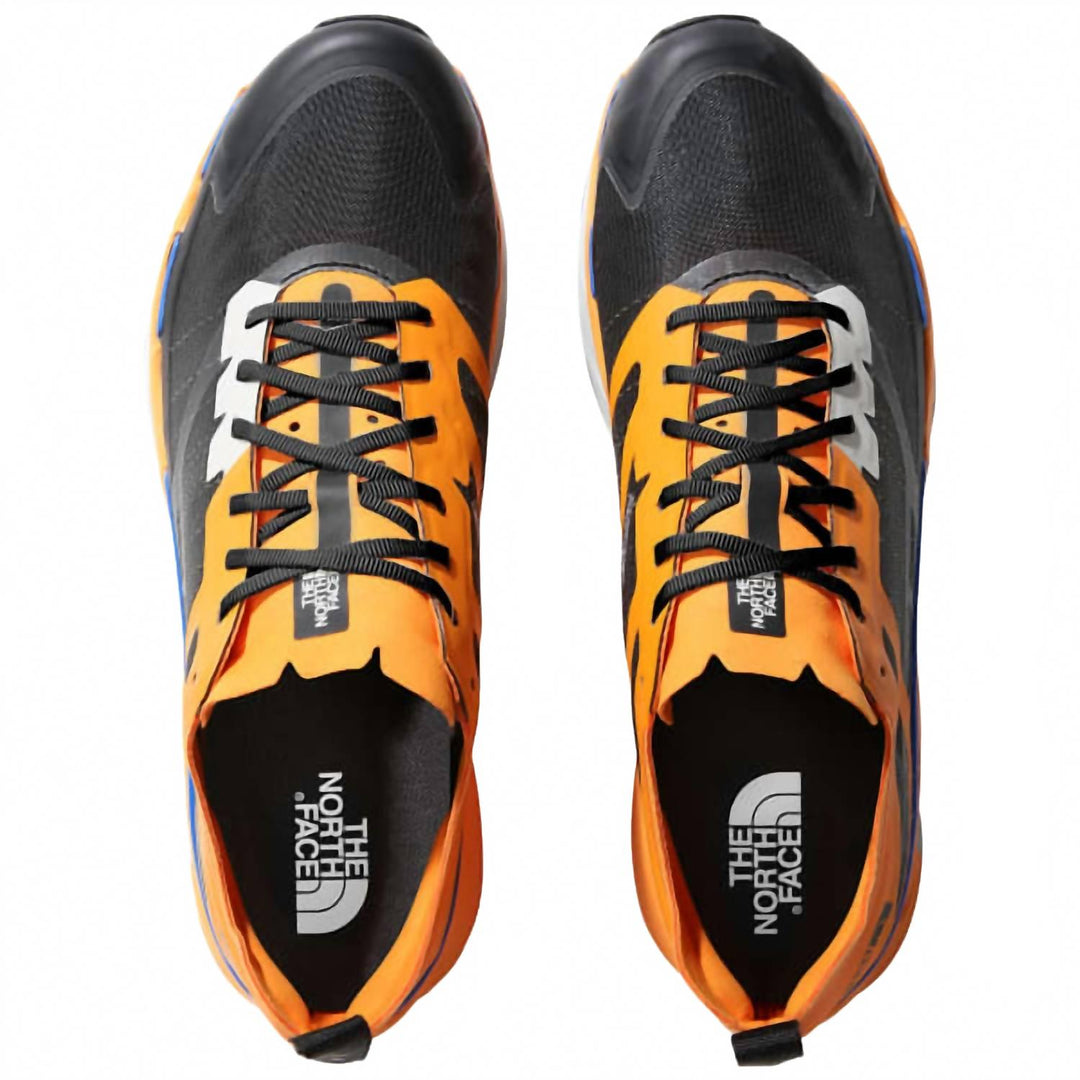 men's vectiv infinite trail running shoes in tnf black/cone orange